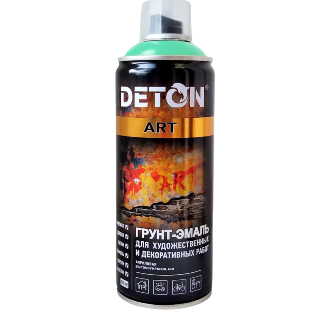 DETON ART - Праймер эмаль - Бирюза - Аэрозоль, 520 мл DTN-A70679 – Ташкентда сатып алу | Deton | carpaint.kz