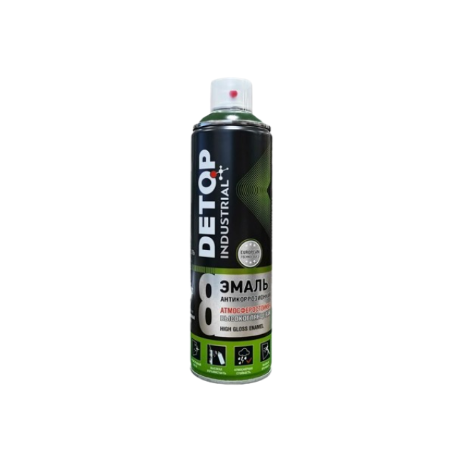 Detop RAL 6005 DETOP No. 8 - 耐候高光瓷漆 - 苔藓绿 - 气溶胶 DTI-A07772 图片 – 塔什干 | carpaint.kz