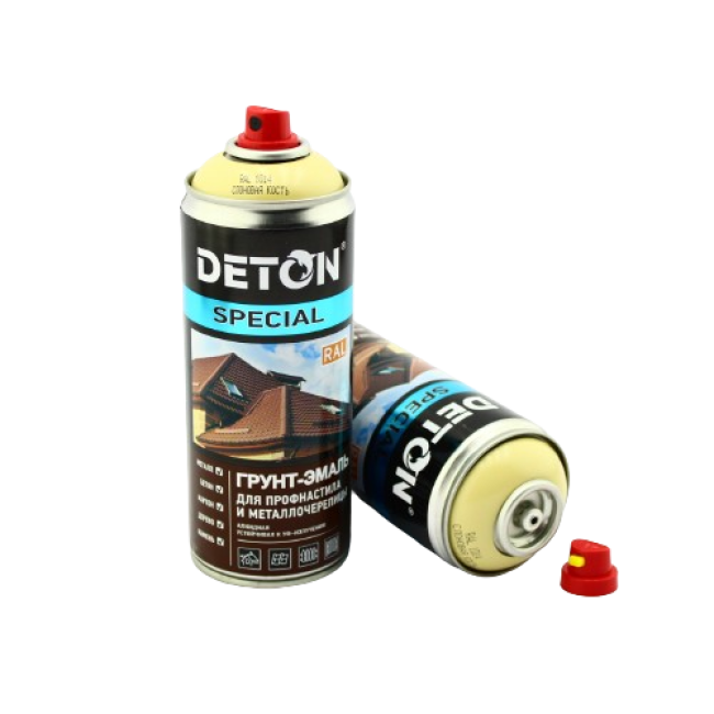 RAL 1014 DETON SPECIAL - Грунт-эмаль для металлочерепицы - Слоновая кость - Аэрозоль, 520 мл DTN-A07296 – купить в Ташкент | Deton | carpaint.kz
