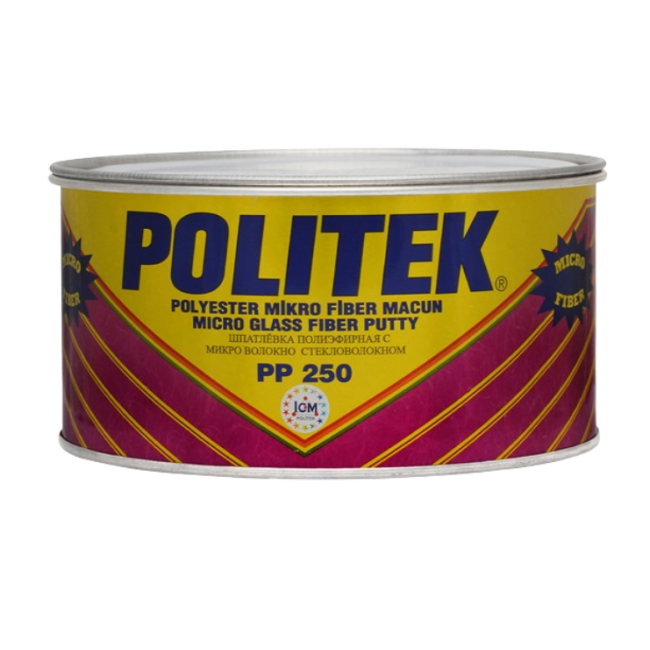 Politek POLITEK Polyester putty with glass fiber Micro-Glass-Fiber 500g. PP 250-500 – buy in Tashkent | carpaint.kz