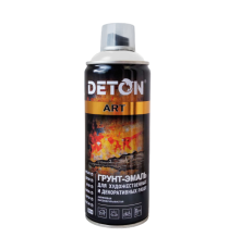 Көркем және сәндік жұмыстарға арналған праймер эмаль DETON ART, Ақ жылтыр, аэрозоль 520 мл