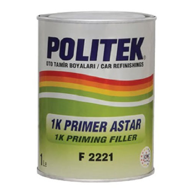 POLITEK 1K Primer Сұр ПРАЙМЕР ФИЛЛЕР 1л. F2221-G – Ташкентда сатып алу | Politek | carpaint.kz