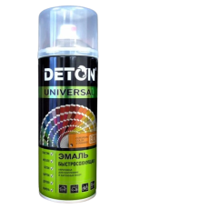 RAL 9005 DETON UNIVERSAL - Алкидті эмаль - Күңгірт қара, ауа райына төзімді, аэрозоль, 650 мл