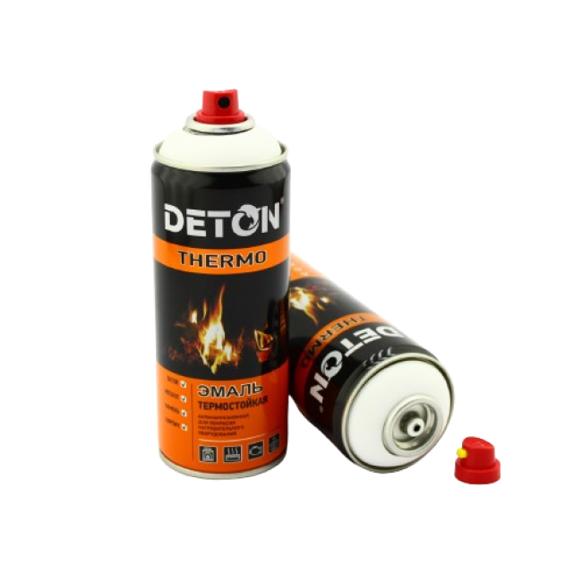Deton DETON THERMO - Heat-resistant enamel - White - Aerosol, 520 ml DTN-A70789 – buy in Tashkent | carpaint.kz