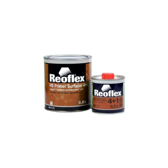 Reoflex 2К Грунт  Акриловый 4+1 Серый + Отвердитель, 3,6+0,9л RX F-01(B)-3600 + RX H-11-900 – купить в Ташкент | Reoflex | carpaint.kz