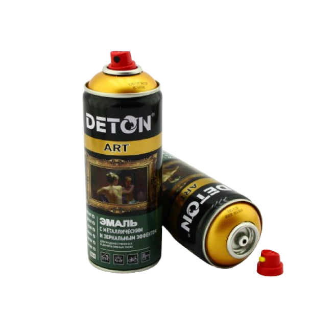 DETON ART - Металл эмаль - Алтын декор - Аэрозоль, 520 мл DTN-A70735 – Ташкентда сатып алу | Deton | carpaint.kz