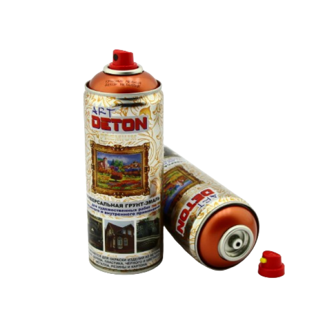 DETON ART - Металл эмаль - Қызыл мыс Декор - Аэрозоль, 520 мл DTN-A70280 – Ташкентда сатып алу | Deton | carpaint.kz