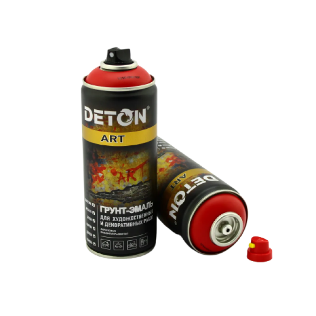 Deton 用于艺术和装饰作品的底漆珐琅 DETON ART，马德里红，气雾剂 520 毫升 DTN-A07695 图片 – 塔什干 | carpaint.kz