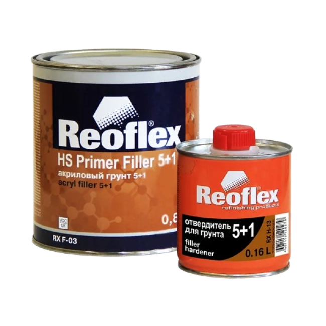 Reoflex Reoflex 2K 丙烯酸底漆 5+1 灰色 + 固化剂，2.5l + 0.5l RX F-03(G)-2500 + RX H-13-500 图片 – 塔什干 | carpaint.kz