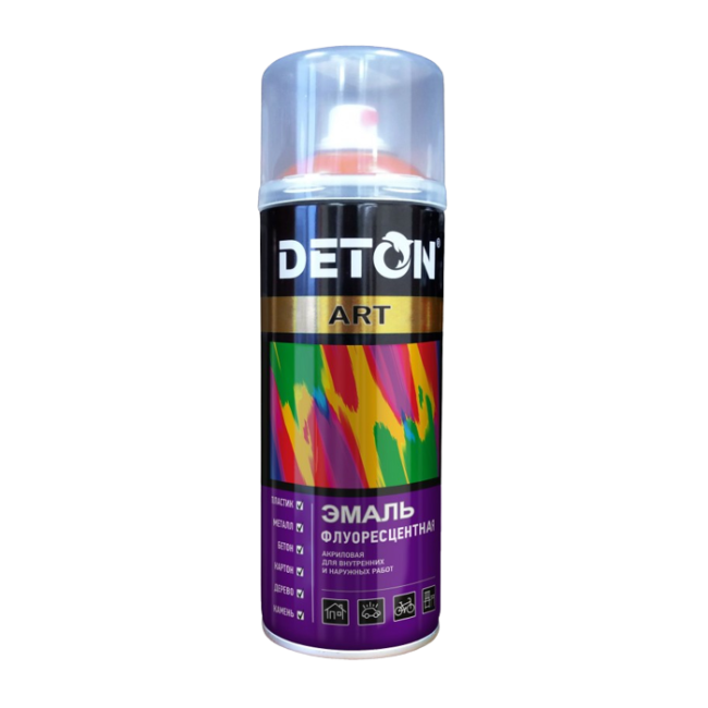 Deton Enamel fluorescent DETON ART pink, aerosol 520 ml DTN-A70714 – buy in Tashkent | carpaint.kz