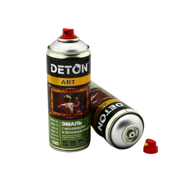 DETON ART - Металл эмаль - Күміс - Аэрозоль, 520 мл DTN-A70820 – Ташкентда сатып алу | Deton | carpaint.kz