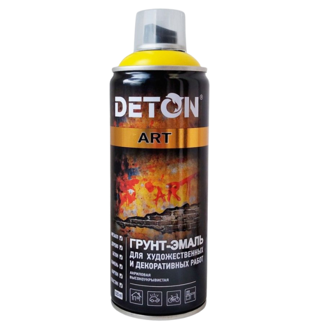 DETON ART - Праймер эмаль - Сары - Аэрозоль, 520 мл DTN-A70677 – Ташкентда сатып алу | Deton | carpaint.kz