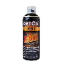 DETON ART - Праймер эмаль - Қара жылтыр - Аэрозоль, 520 мл