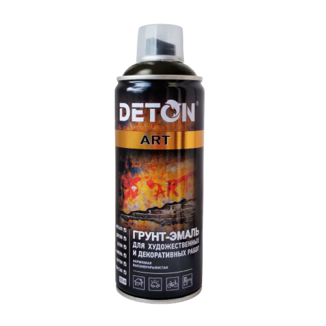 DETON ART - Праймер эмаль - Қара жылтыр - Аэрозоль, 520 мл DTN-A70688 – Ташкентда сатып алу | Deton | carpaint.kz